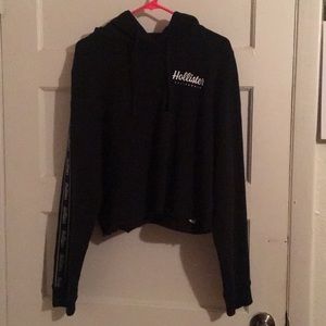 Cropped Hollister Logo Hoodie